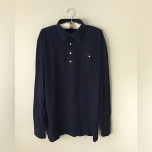 Criquet M XXL LS Players Shirt in Peacoat (Navy)